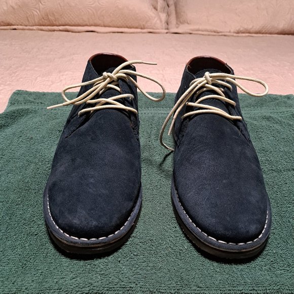 Reaction By Kenneth Cole Blue Suede Ankle Boots - Picture 1 of 3